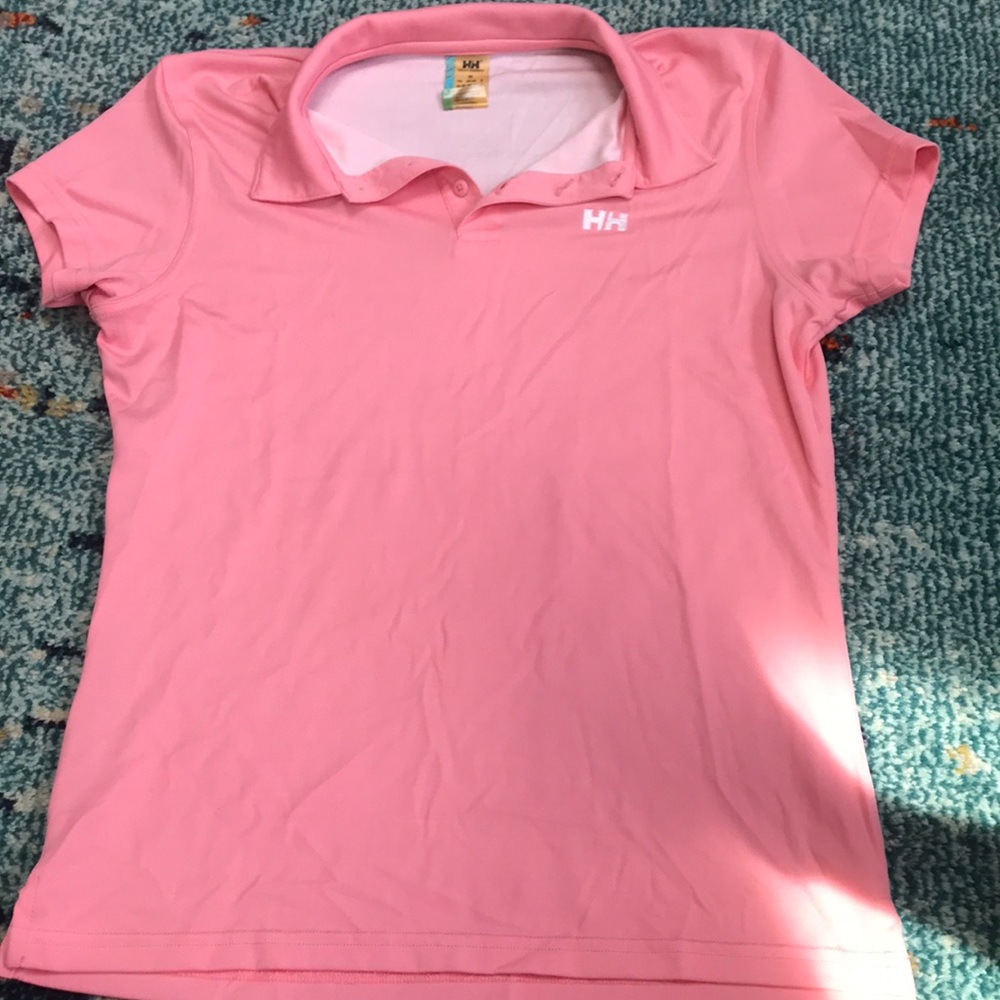 Pink Helly Hansen collard shirt